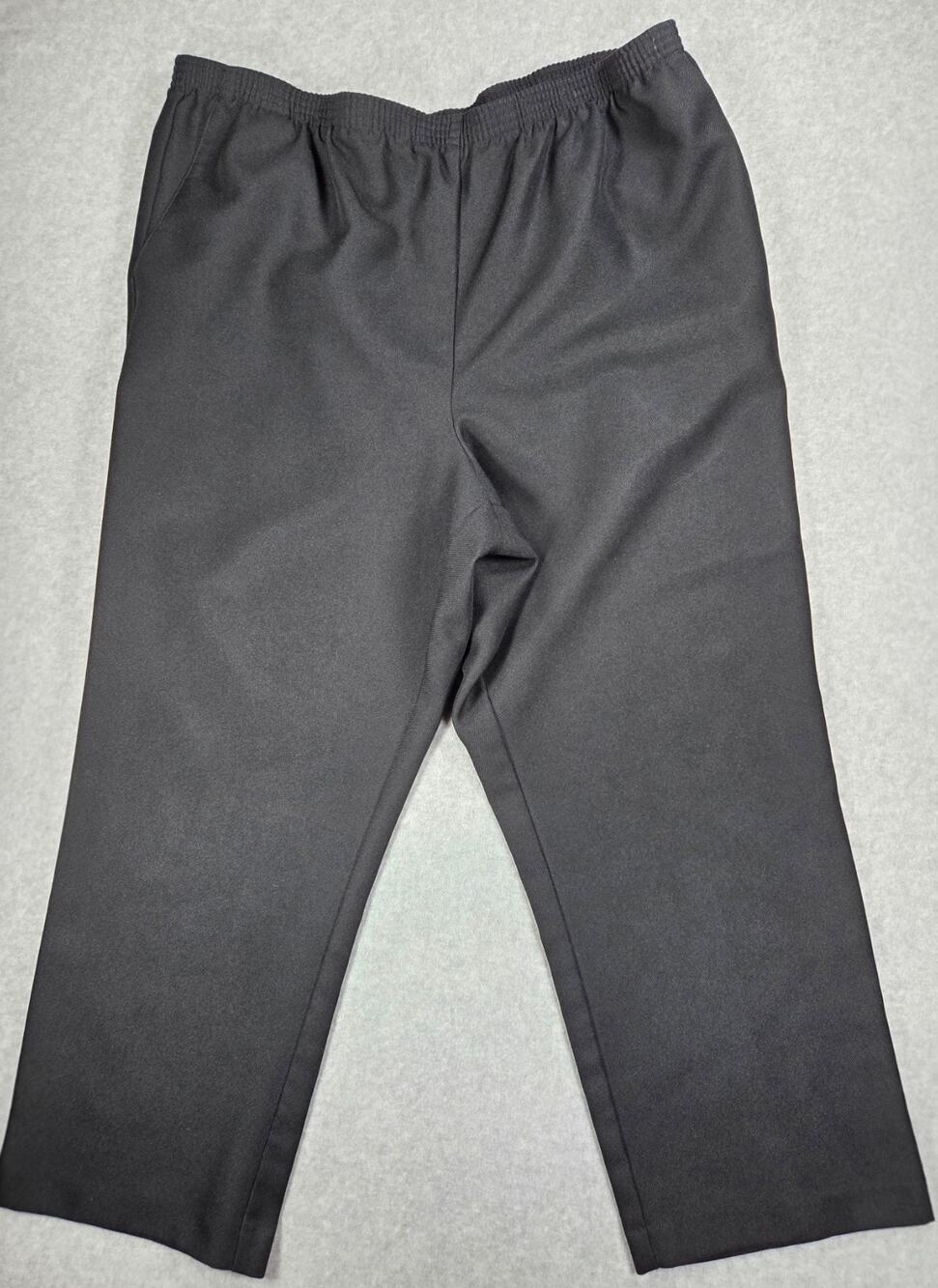 Alfred Dunner Pants Women's 18 Black Elastic Waist Pull On Comfort
